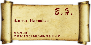 Barna Hermész névjegykártya